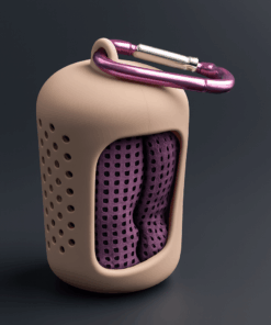 női törölköző karabineres védőtokban